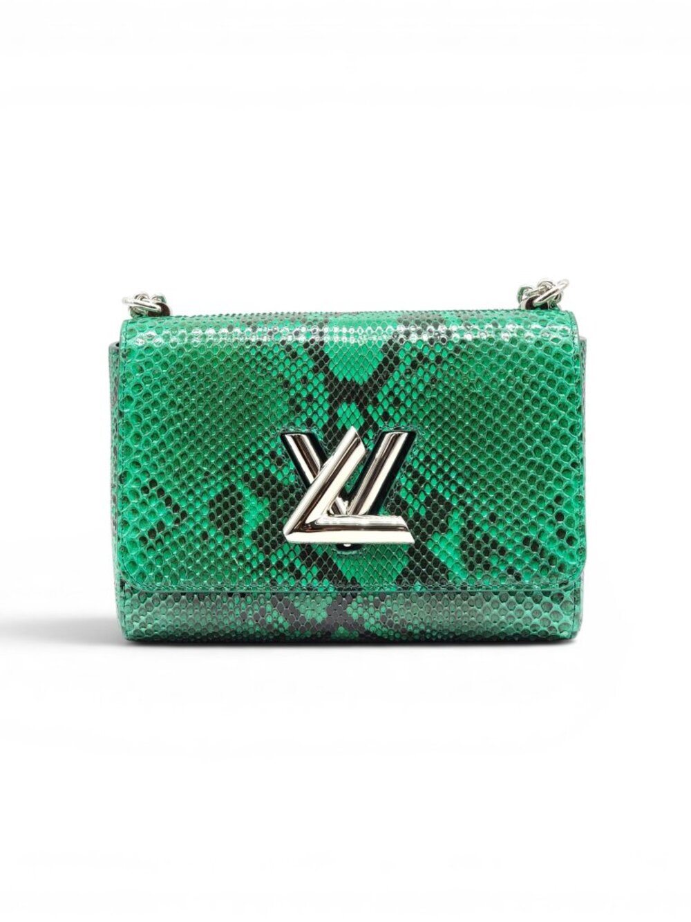 Louis Vuitton LV Twist MM Python Shoulder Bag Green Limited Edition - $9000 - Picture 3 of 15